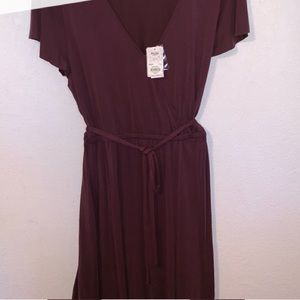 burgundy dress